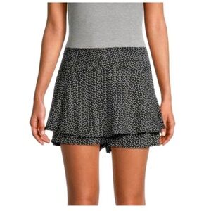 Hashttag In Trend Abstract-Print Smocked Skirt